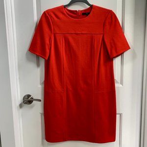 Tibi Red Knit Shift Dress, Sz S